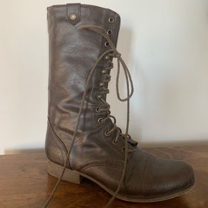 Madden Girl Gizmo Combat Boots
